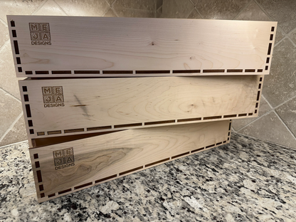 Drawer | Maple - Laser Box Joint - 1/4"Sides - 1/4" Maple Bottom - Unfinished