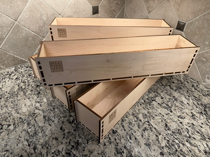 Drawer | Maple - Laser Box Joint - 1/4"Sides - 1/4" Maple Bottom - Unfinished