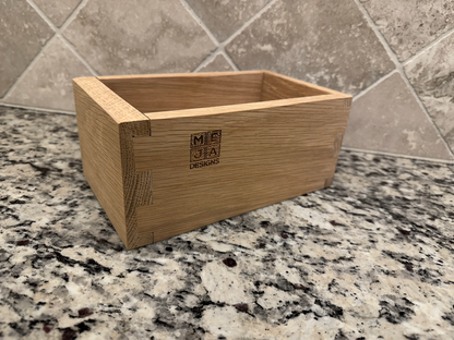 Drawer | White Oak Box, Half Blind Dovetail, 3/4" Front 5/8" Sides 1/4" Birch Ply Bottom, Unfinished
