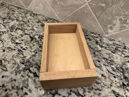 Drawer | White Oak Box, Half Blind Dovetail, 3/4" Front 5/8" Sides 1/4" Birch Ply Bottom, Unfinished