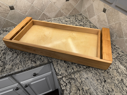 Drawer Unit | Birch, Half Blind Dovetail, 5/8" Sides, 1/4" Birch Ply Bottom, Clear Coated, Open Top Desk Mounted, Front Mounted Drawer Front