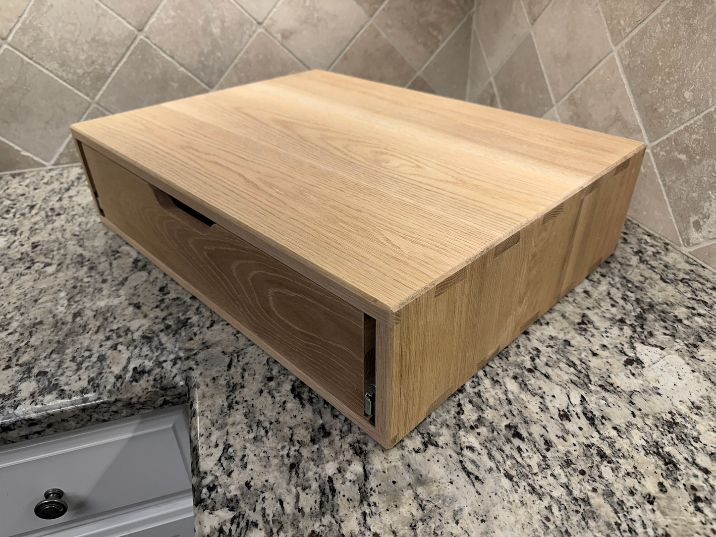 Drawer Unit | White Oak, Half Blind Dovetail, 5/8" Sides, 1/4" Birch Ply Bottom, UnFinished, Pull Cutout, No Drawer Front