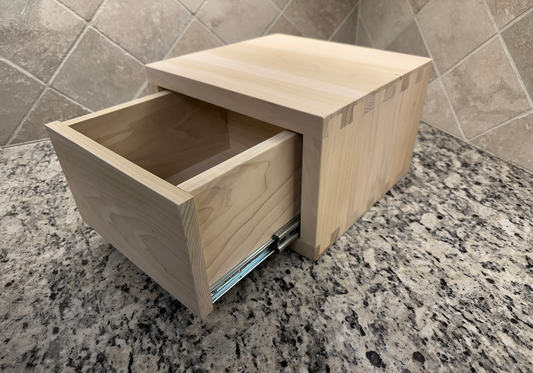 Drawer Unit | Poplar, Half Blind Dovetail, 1" Sides, 1/4" Birch Ply Bottom, UnFinished, Inset Drawer Front