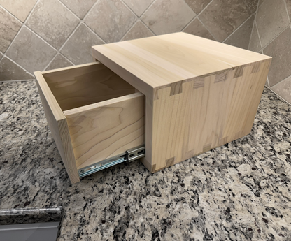 Drawer Unit | Poplar, Half Blind Dovetail, 1" Sides, 1/4" Birch Ply Bottom, UnFinished, Inset Drawer Front