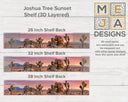 Joshua Tree Sunset | Rustic Wall Coat Rack with Decorative Shelf | Entryway Organizer with Black Hooks | Handcrafted Wood Coat Hanger | Farmhouse Hallway Storage