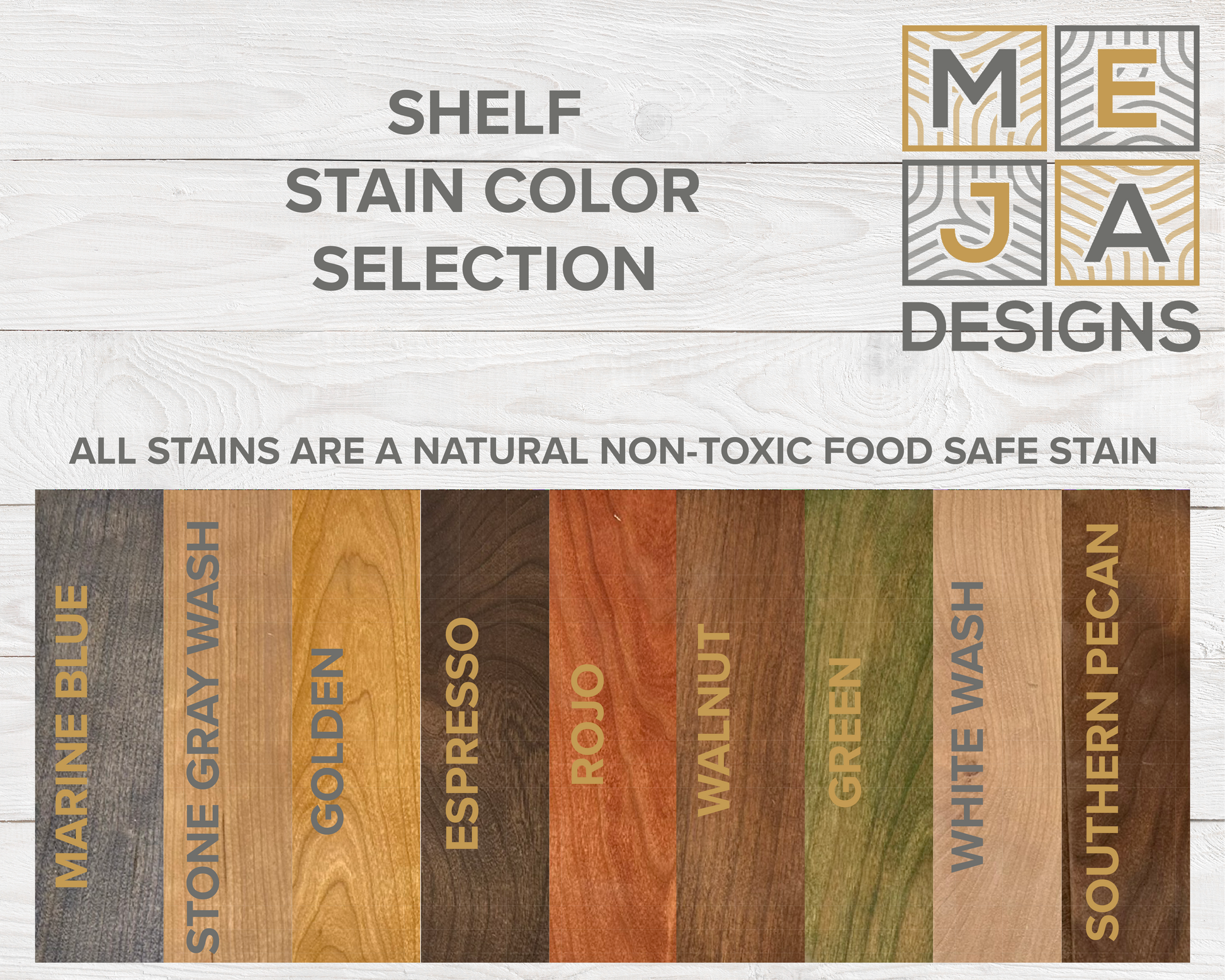 MEJA Designs Stain Color Selection