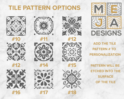 Rustic Cherry Wood Coat Rack w/ Shelf, Tiles and Black Hooks