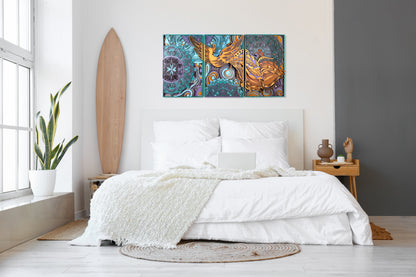 MEJA Designs Majestic Peacock Multi-Layer Wall Art