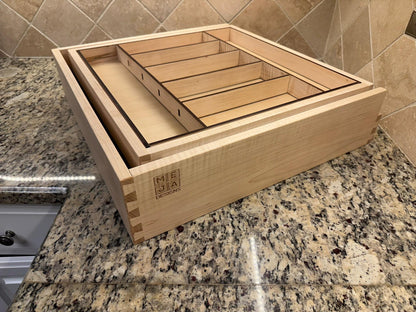 Drawer | Maple - Half Blind Dovetails - 5/8" Sides - 1/4" Birch ply Bottom - Clear Coated