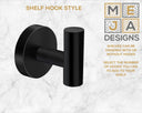 Rustic Wall Coat Rack with Shelf: Entryway Organizer with Black Hooks | Abstract Landscape Coastal Aqua Blue
