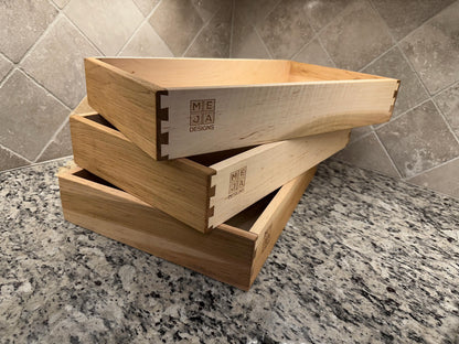 Drawer | Maple - Half Blind Dovetails - 5/8" Sides - 1/4" Birch ply Bottom - Clear Coated