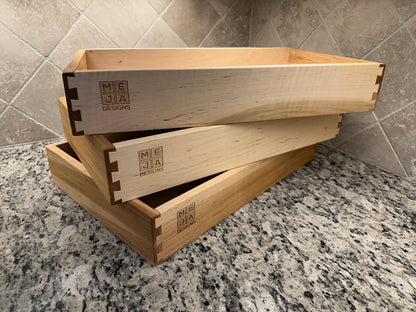 Drawer | Maple - Half Blind Dovetails - 5/8" Sides - 1/4" Birch ply Bottom - Clear Coated