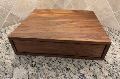 Drawer Unit | Black Walnut, Half Blind Dovetail, 5/8" Sides, 1/4" Birch Ply Bottom, Clear Coated, Inset Drawer Front