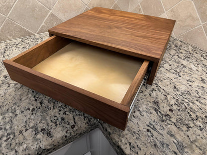 Drawer Unit | Black Walnut, Half Blind Dovetail, 5/8" Sides, 1/4" Birch Ply Bottom, Clear Coated, Inset Drawer Front