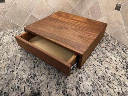 Drawer Unit | Black Walnut, Half Blind Dovetail, 5/8" Sides, 1/4" Birch Ply Bottom, Clear Coated, Inset Drawer Front