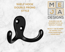 Rustic Wall Coat Rack with Shelf: Entryway Organizer with Black Hooks | Abstract Wave Burnt Orange