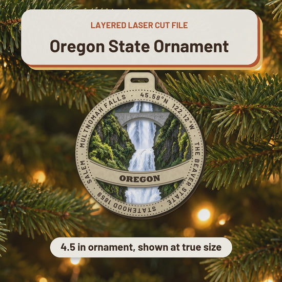 Oregon State Ornament laser cut file: video