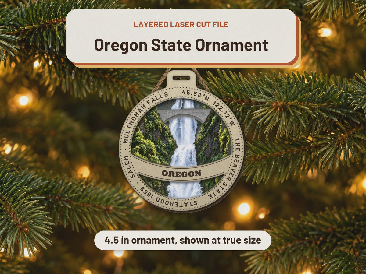 Oregon State Ornament laser cut file: video