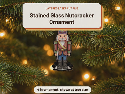 Stained Glass Nutcracker Ornament laser cut file: video