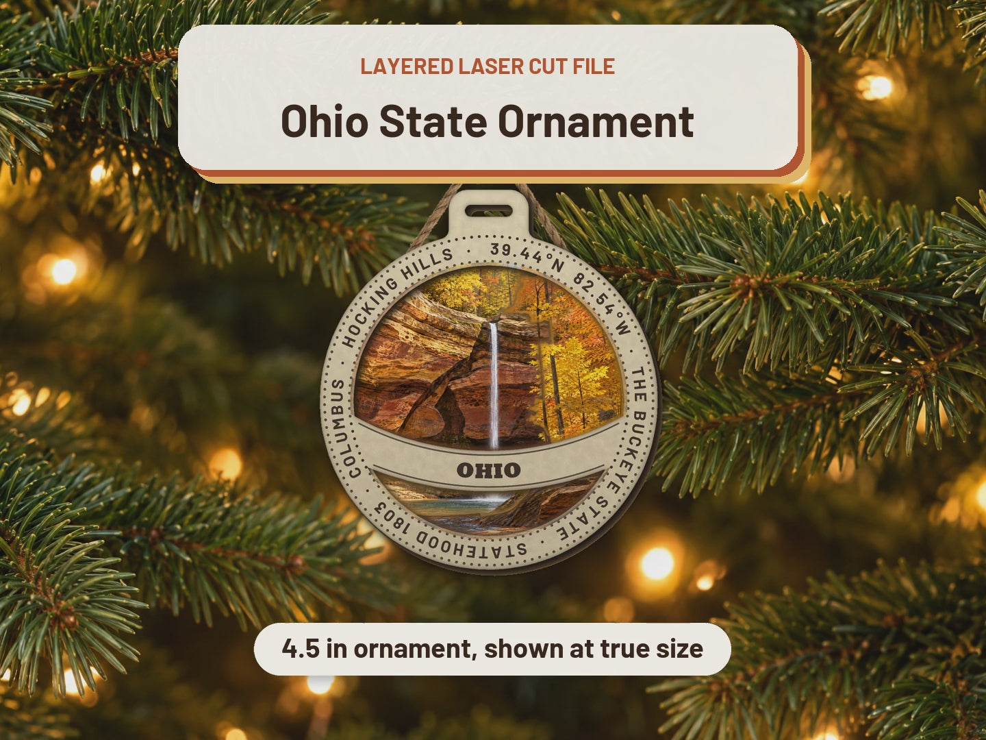 Ohio State Ornament laser cut file: video