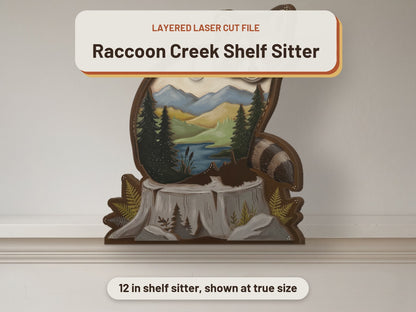 Raccoon Creek Shelf Sitter laser cut file: video