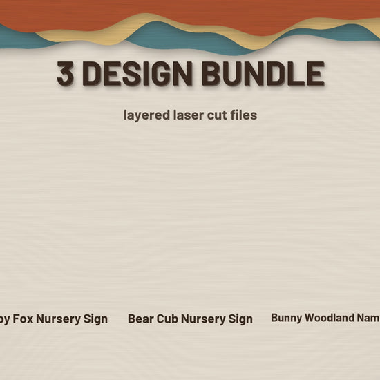 Woodland Animal Sign Set laser cut file: video