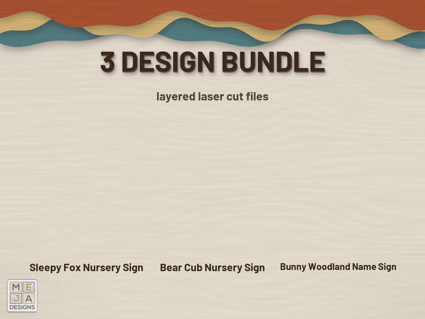 Woodland Animal Sign Set laser cut file: video